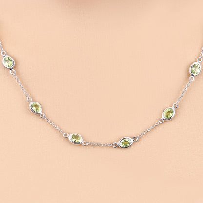 Genuine Peridot By The Yard Necklace