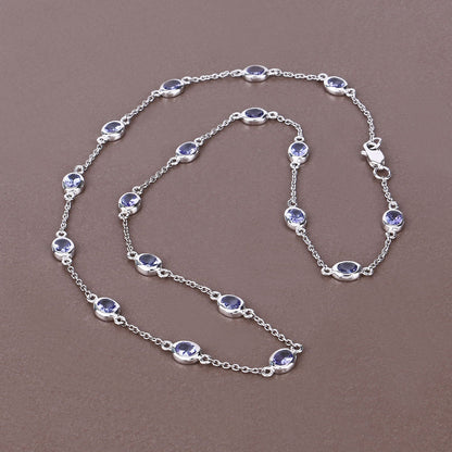 Genuine Tanzanite By The Yard Necklace