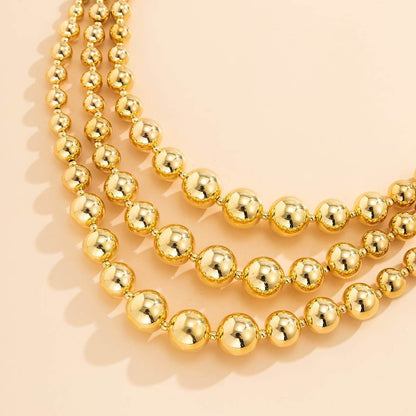 Goldtone Layered Beaded Necklace