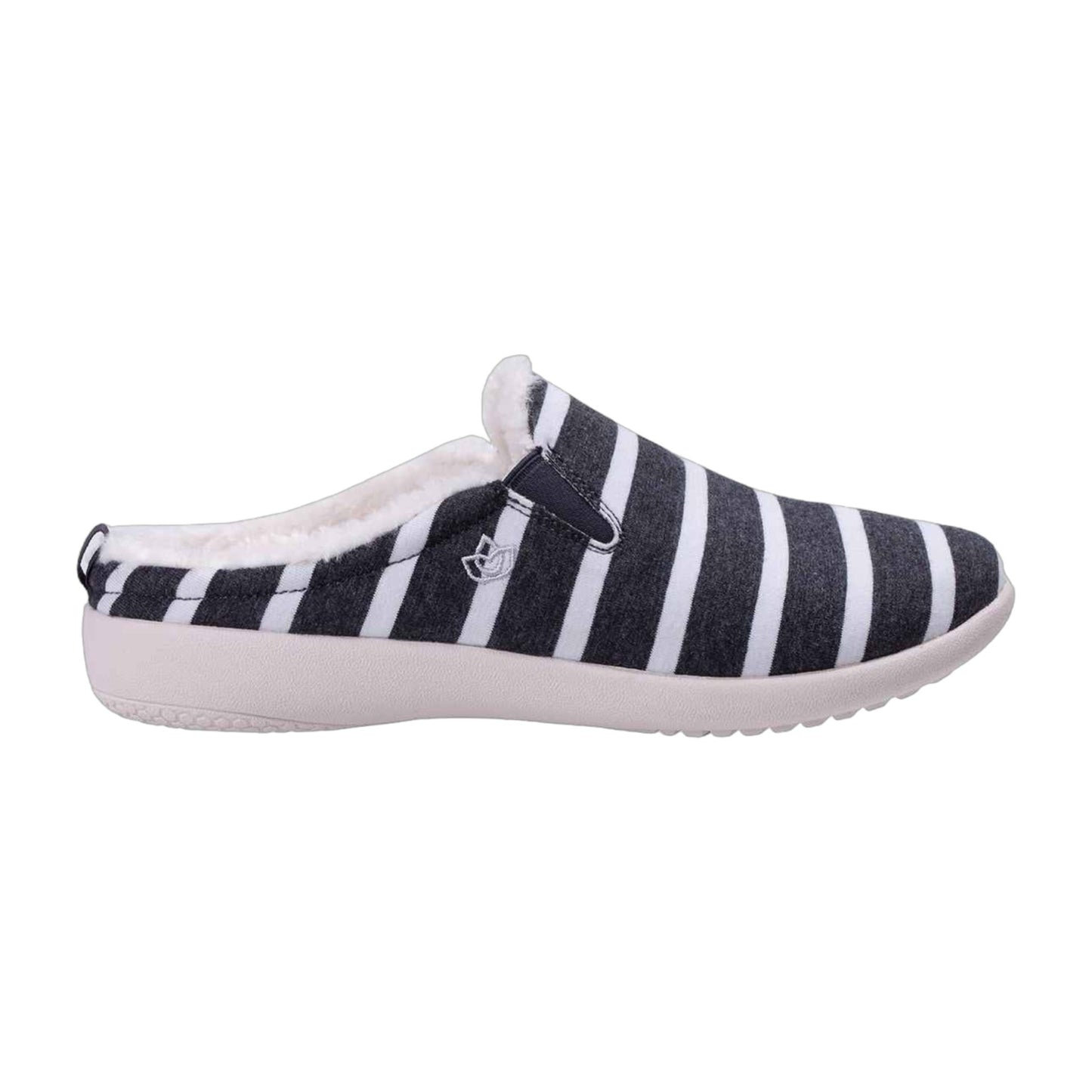 Spenco Dundee Grey/White Stripe Women's Slippers