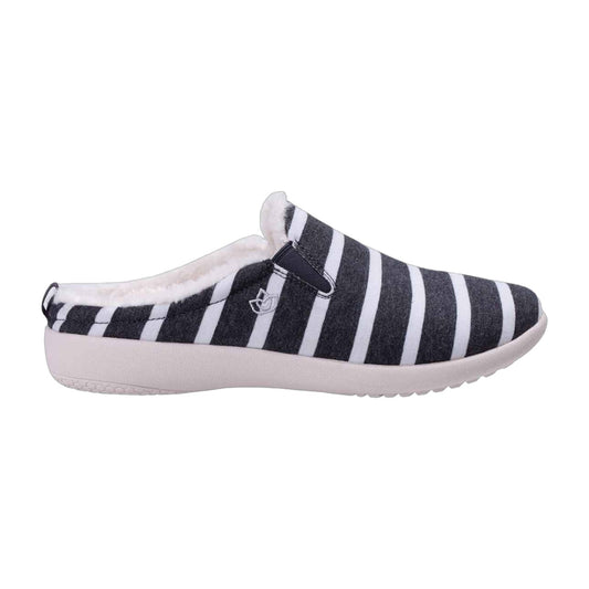 Spenco Dundee Grey/White Stripe Women's Slippers