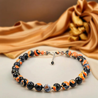 Black and orange-
