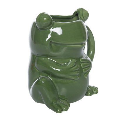 Ceramic Frog Shape Mug Green for Spring Serving and Entertaining