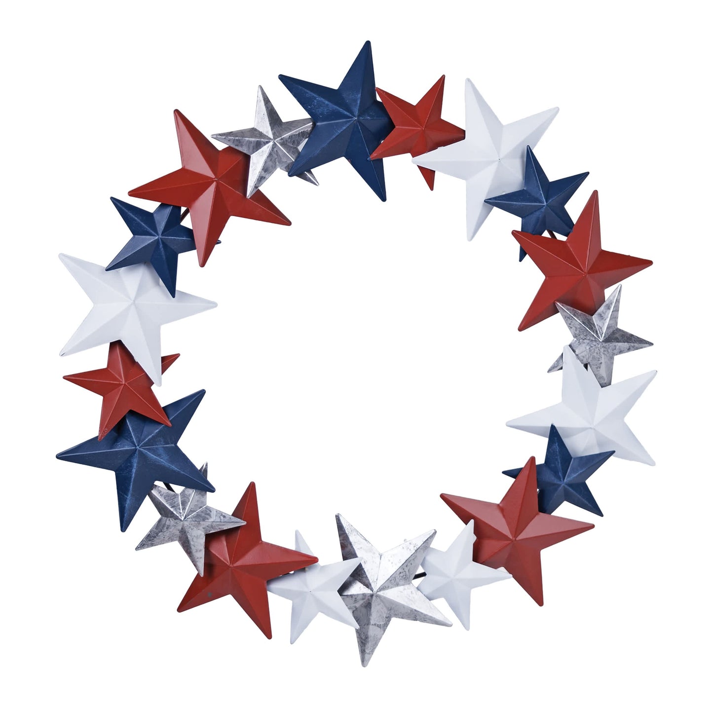 Melrose International Americana Metal Star Wreath 18"D
