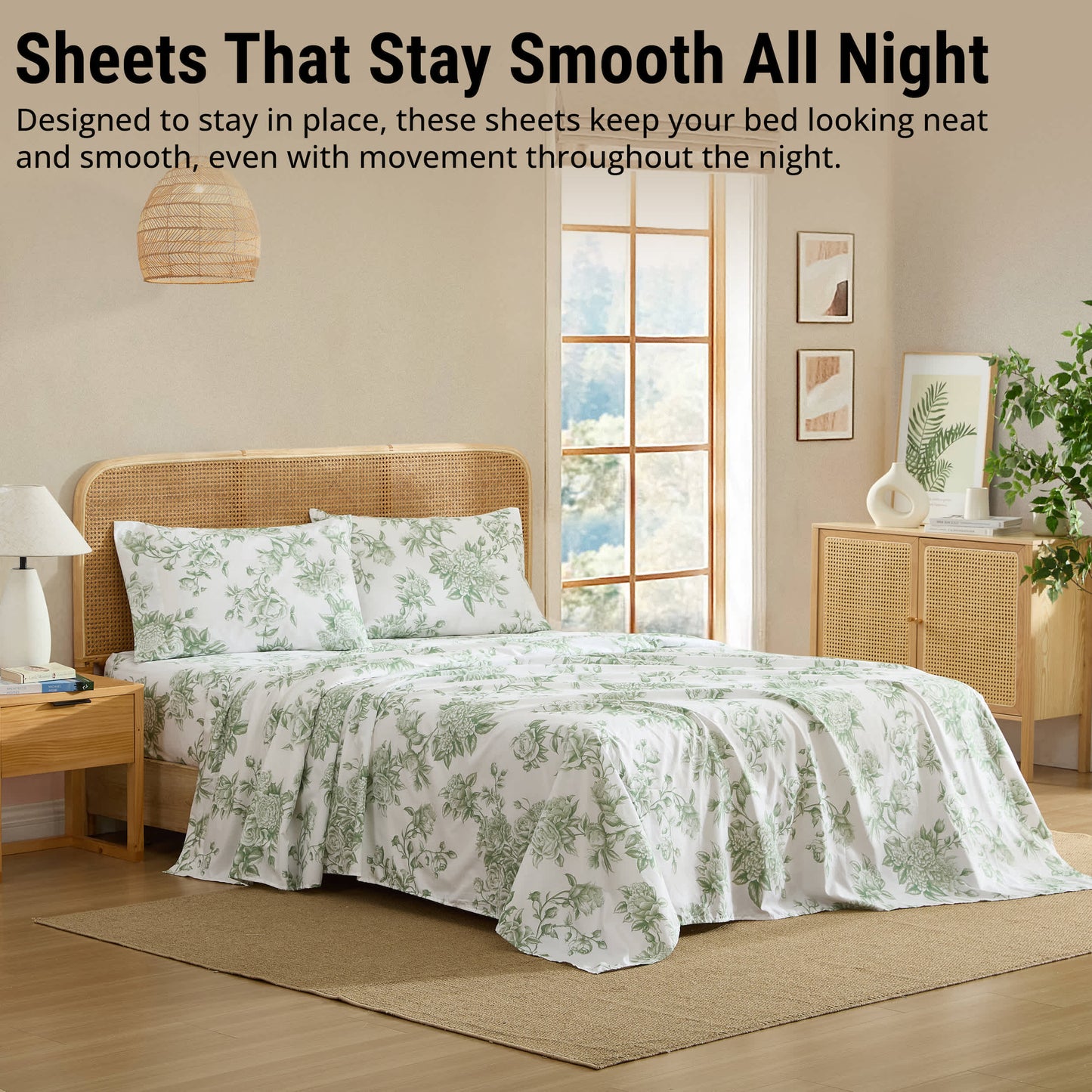 Rose Toile Sage-