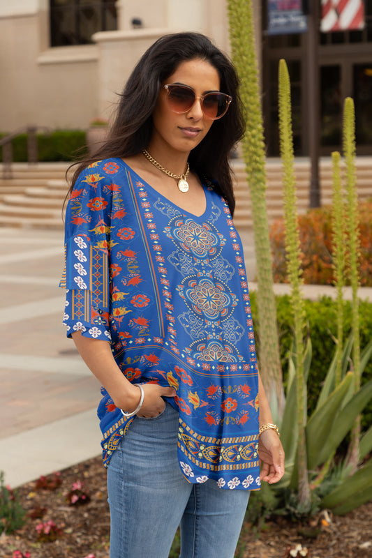 Blue & Red Boho Mix-