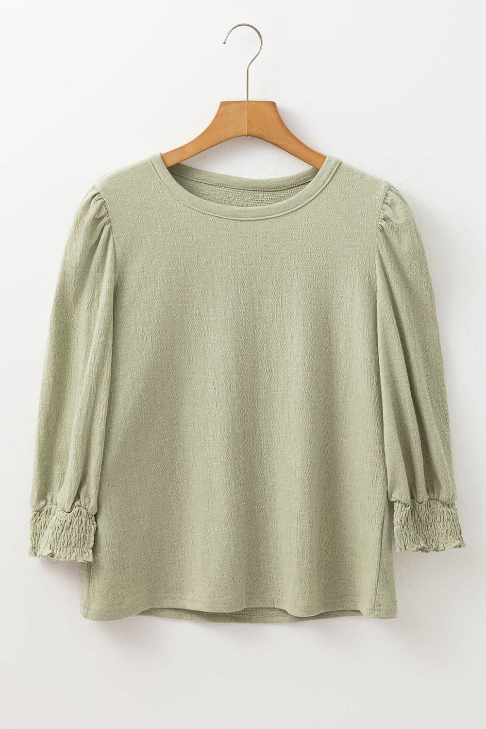 Threaded Pear Adelynn Textured Half Sleeve Blouse