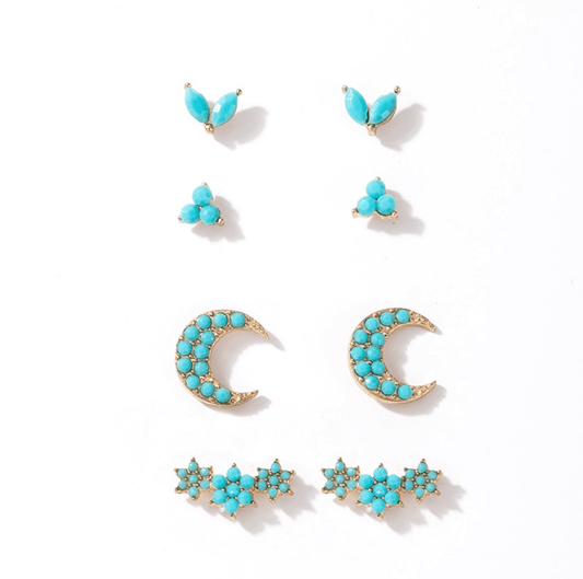 Goldtone, Turquoise-
