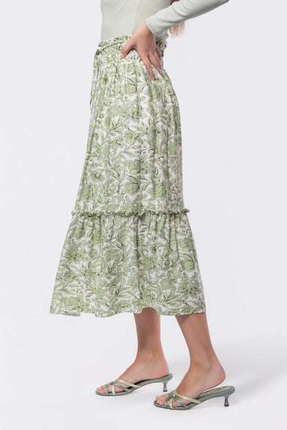 Nancy Skirt (White/Green)