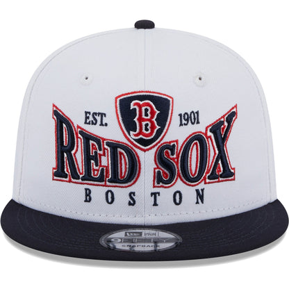 New Era Men's MLB Boston Red Sox 950 Crest Stack Snapback White/Navy