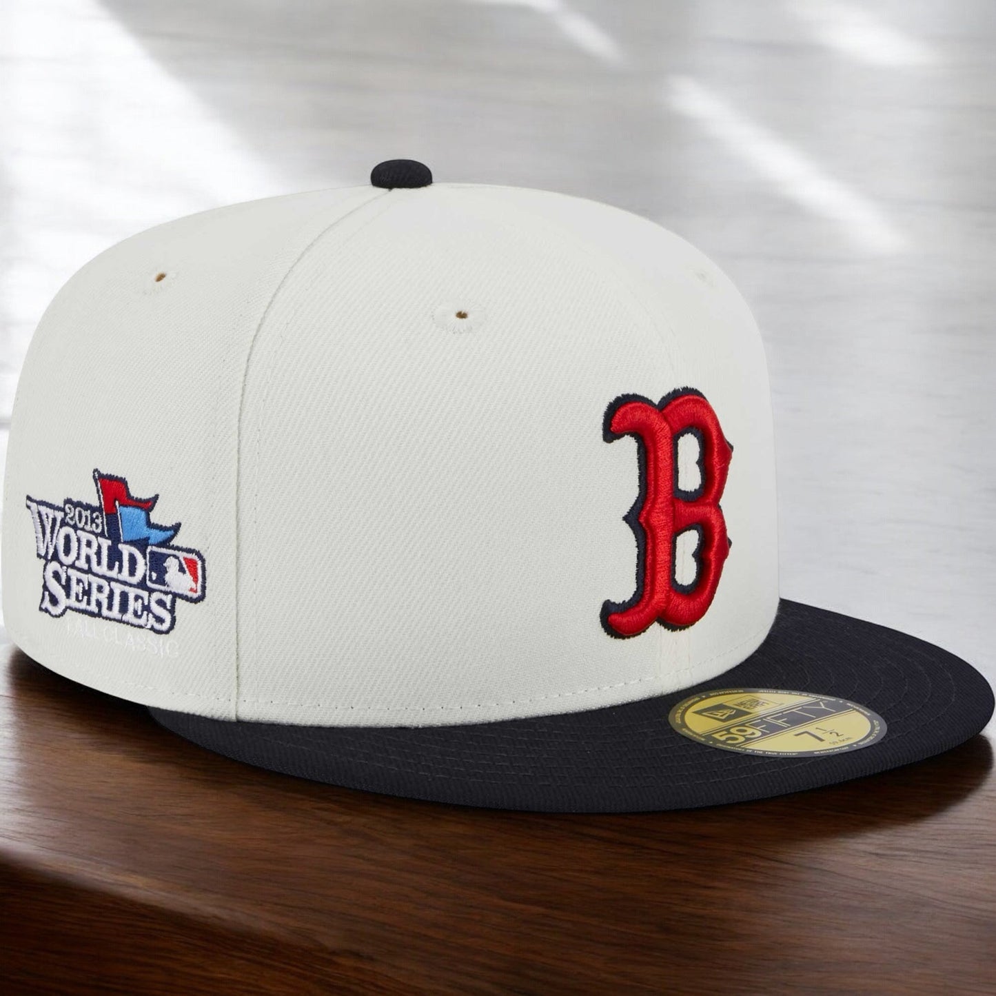 Men's New Era MLB Boston Red Sox 5950 Retro E1 Fitted - Cream/Royal