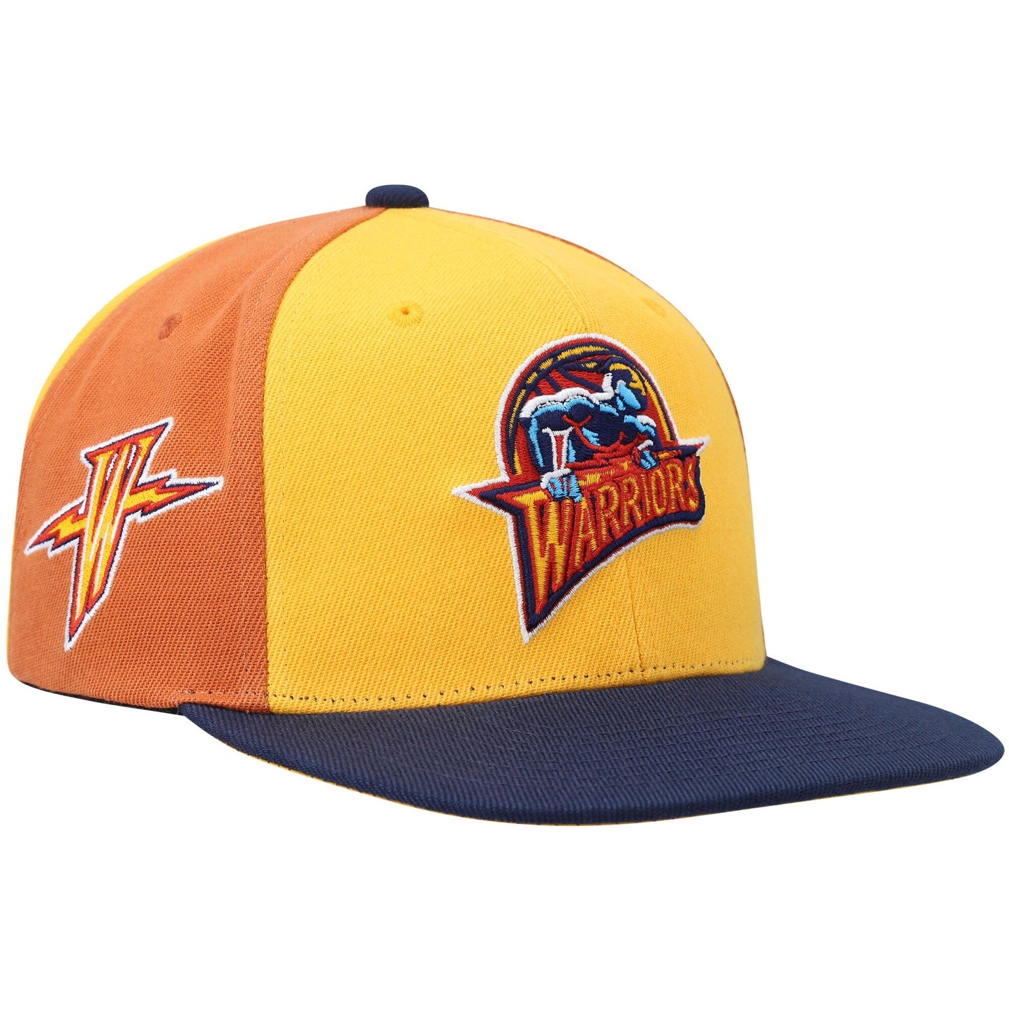 Men's Mitchell & Ness NBA On The Block Snapback Hwc Warriors - Yellow-Navy