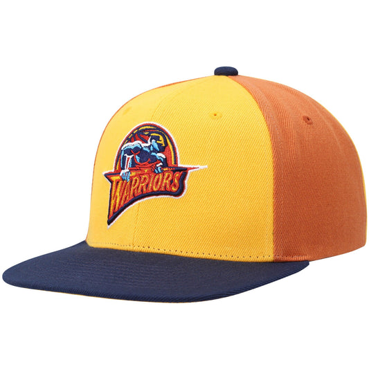 Men's Mitchell & Ness NBA On The Block Snapback Hwc Warriors - Yellow-Navy