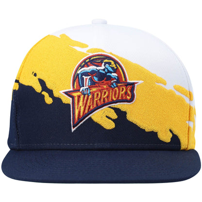 Mitchell & Ness Men's NBA Paintbrush Snapback Hwc Warriors Snapback Caps