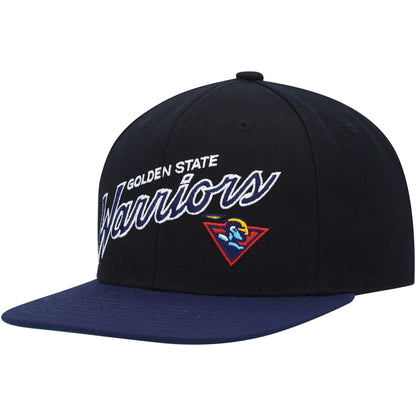 Mitchell & Ness Men's NBA Team Script 2.0 Fitted Hwc Warriors Fitted Caps