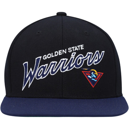 Mitchell & Ness Men's NBA Team Script 2.0 Fitted Hwc Warriors Fitted Caps
