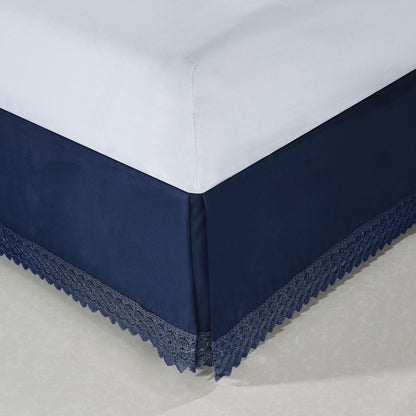 Elegant Comfort Lace Fringe Bed Skirt - 15 inch Drop - Elevate your Bed