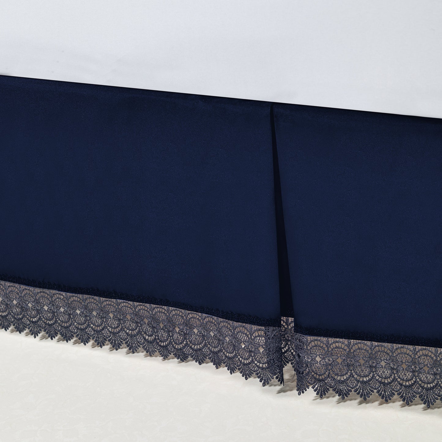 Elegant Comfort Lace Fringe Bed Skirt - 15 inch Drop - Elevate your Bed