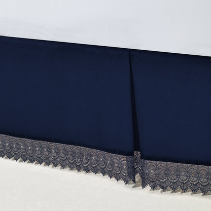 Elegant Comfort Lace Fringe Bed Skirt - 15 inch Drop - Elevate your Bed
