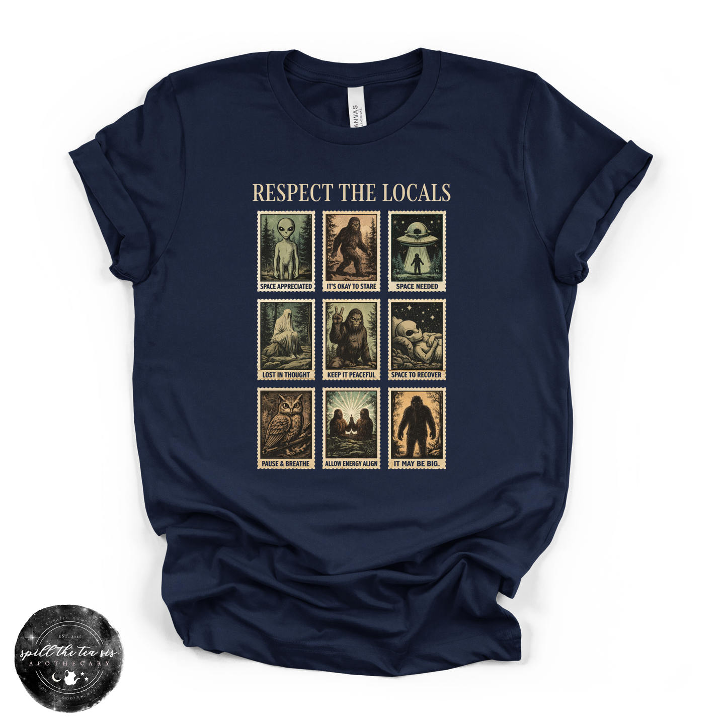 Respect the Locals Cryptid Tee | Funny Bigfoot Graphic T-Shirt
