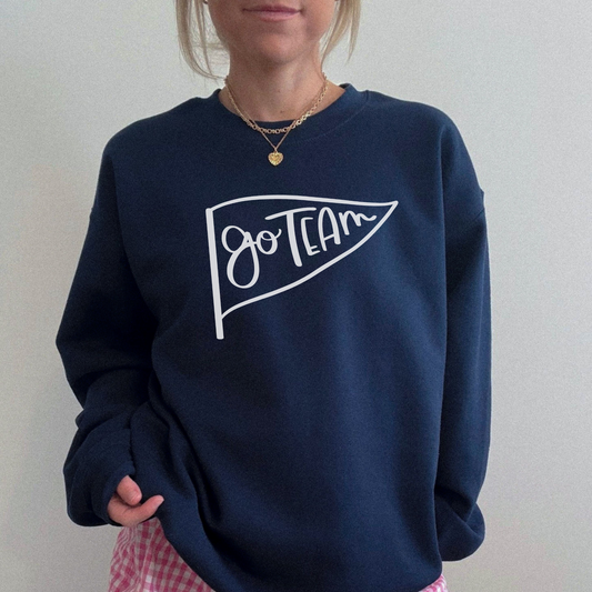 Go Team Pennant Crewneck Sweatshirt | Game Day Spirit Wear