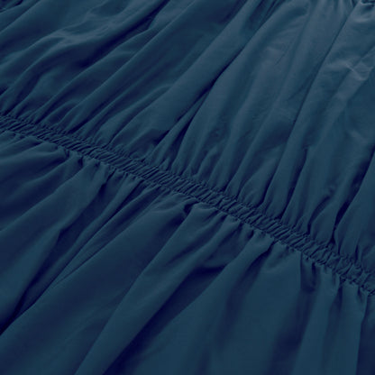 Elegant Comfort 10-Piece Pleated Comforter Set - Includes 4-Piece Sheet Set with Double Sided Storage Pockets