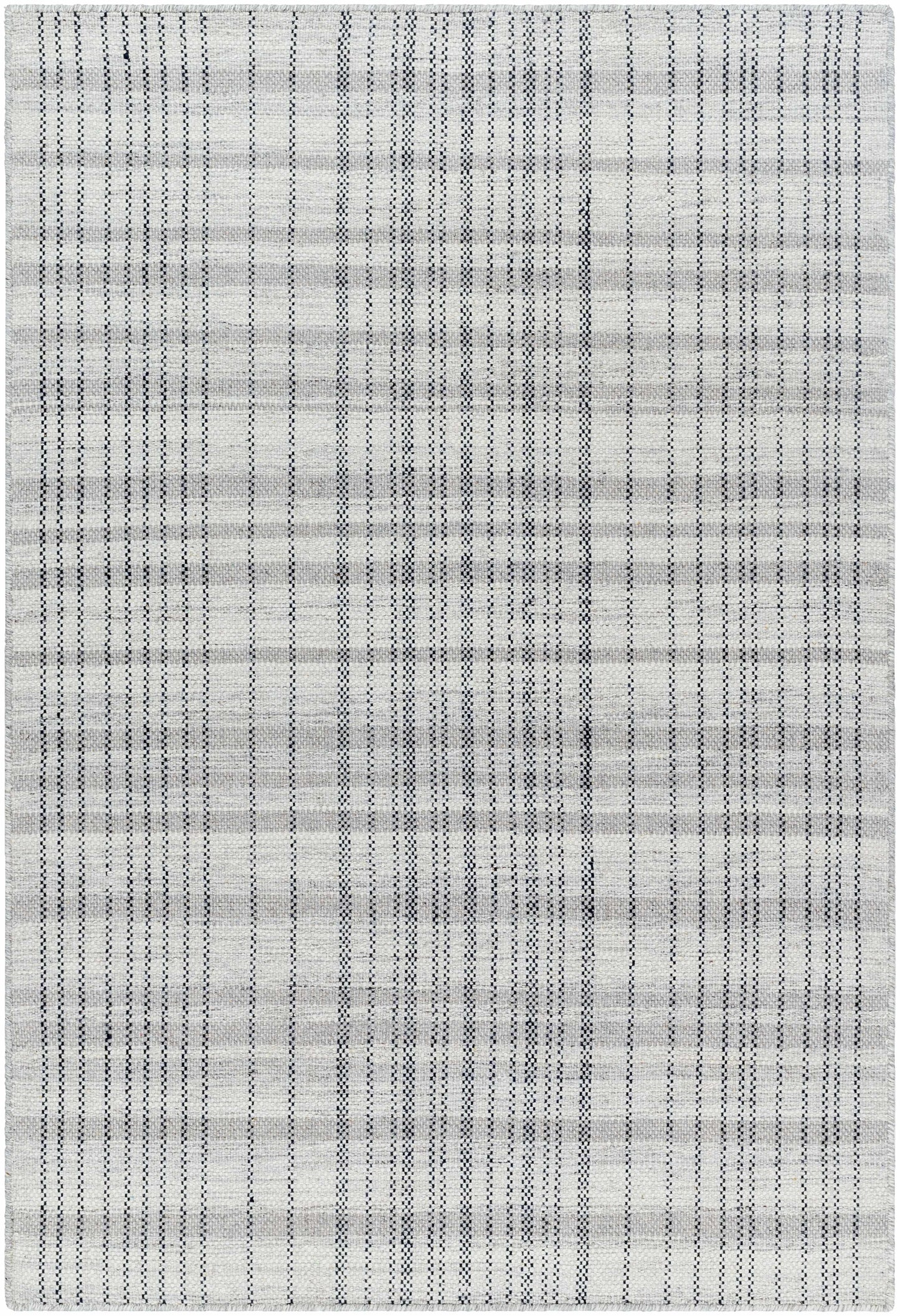 Nissa Blue Gray Checkered Area Rug