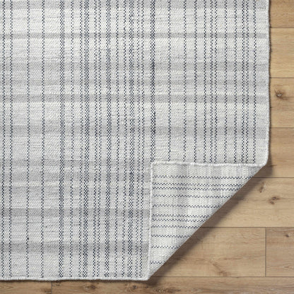 Nissa Blue Gray Checkered Area Rug