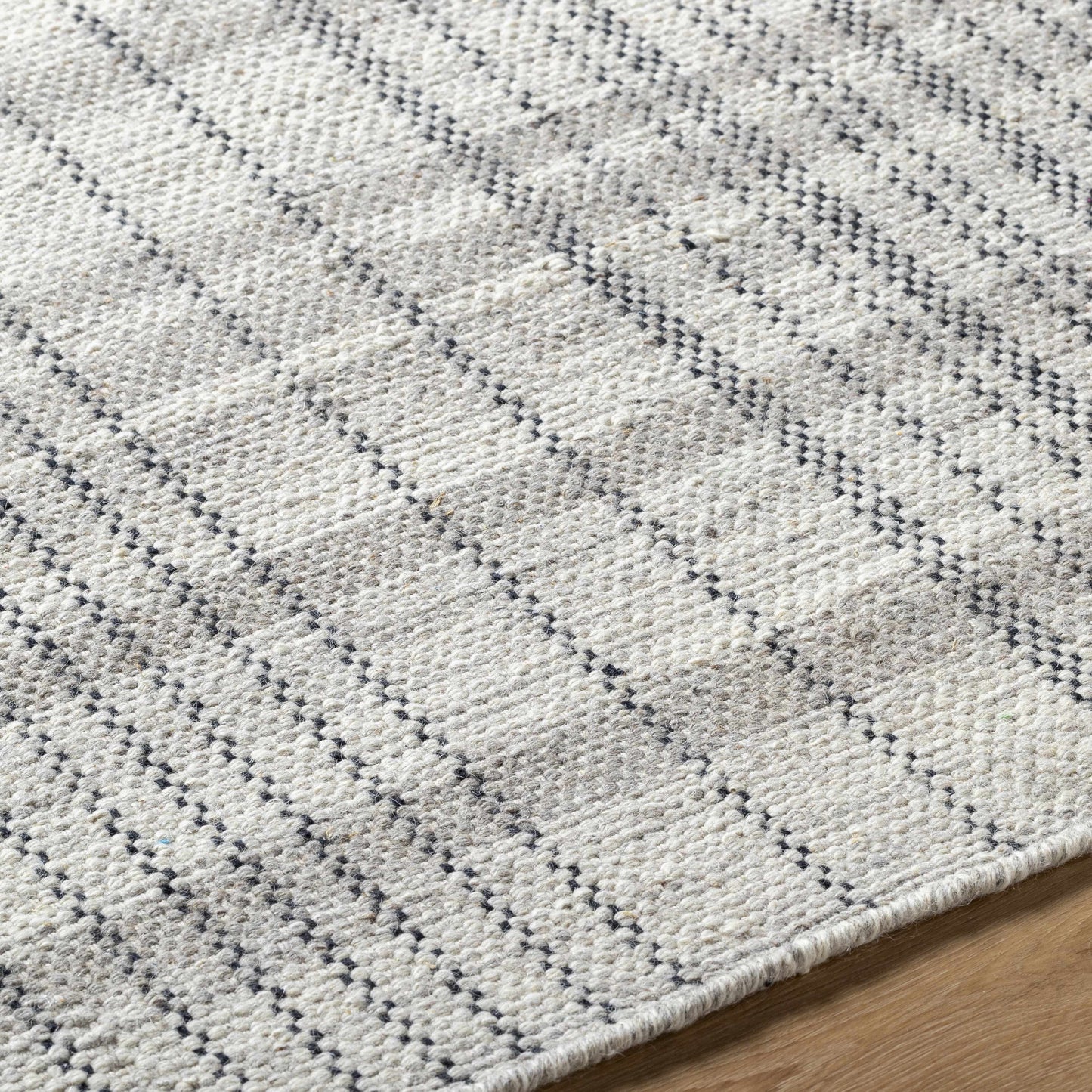 Nissa Blue Gray Checkered Area Rug