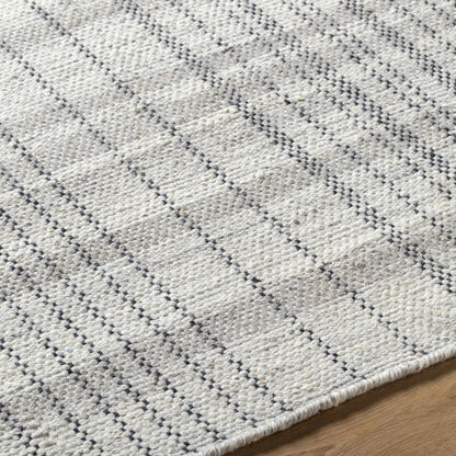 Nissa Blue Gray Checkered Area Rug
