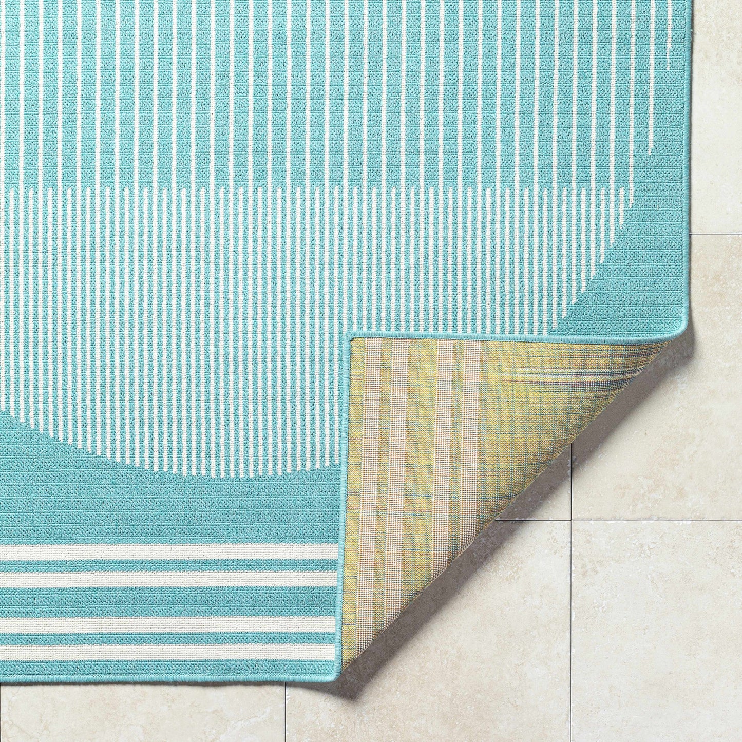 Nabil Aqua Outdoor Area Rug