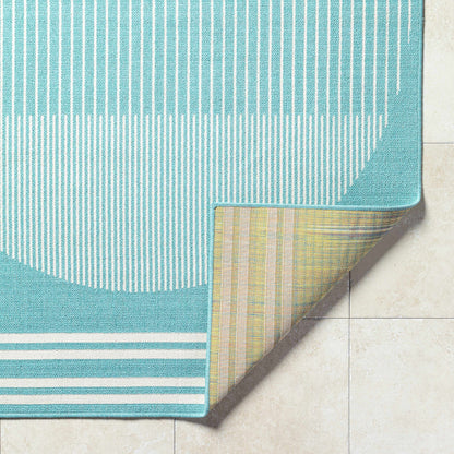 Nabil Aqua Outdoor Area Rug