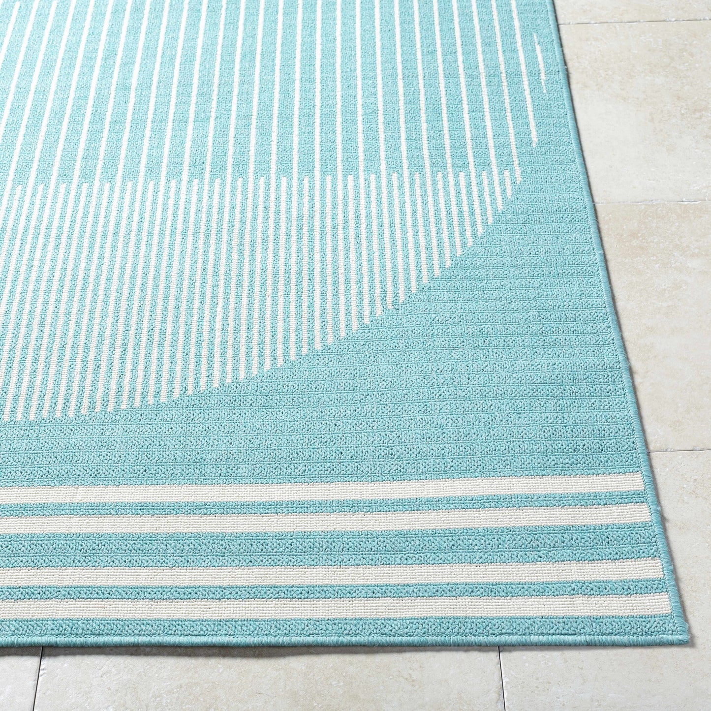 Nabil Aqua Outdoor Area Rug