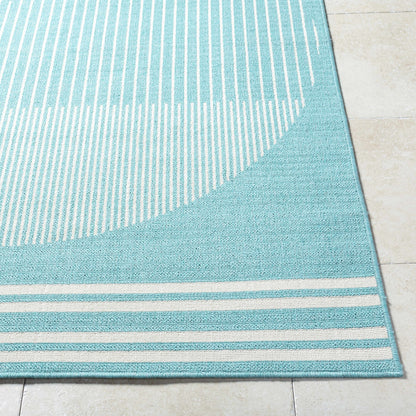 Nabil Aqua Outdoor Area Rug