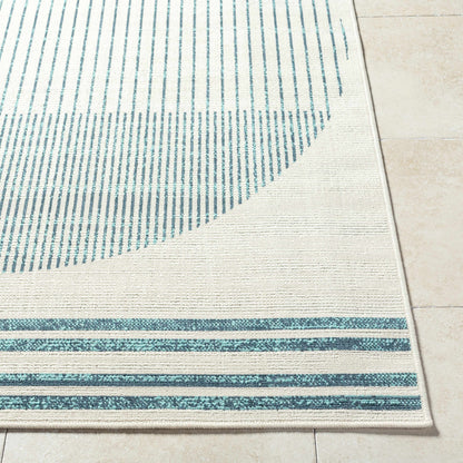 Nabil Slate Blue Outdoor Area Rug
