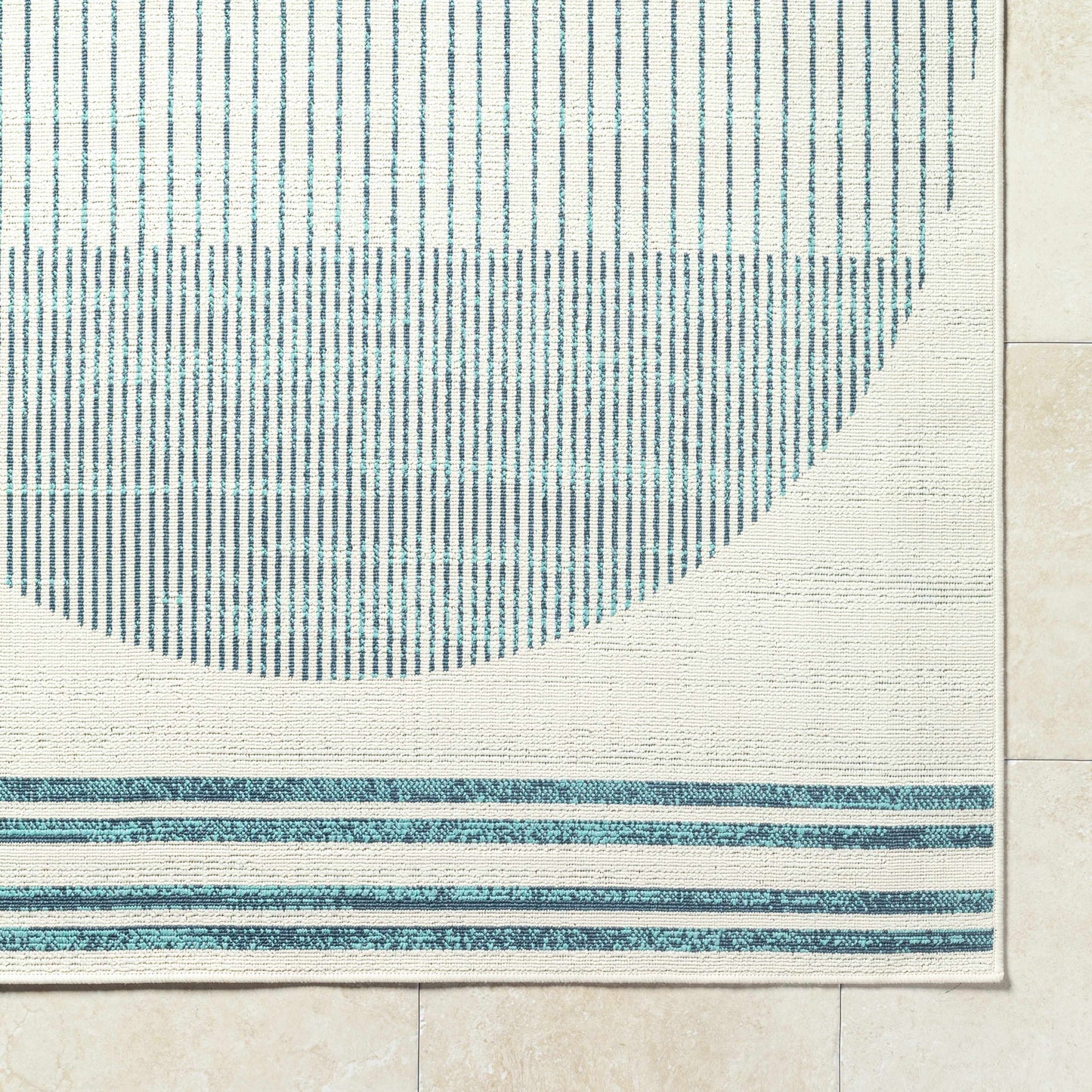 Nabil Slate Blue Outdoor Area Rug
