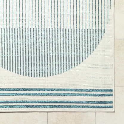 Nabil Slate Blue Outdoor Area Rug