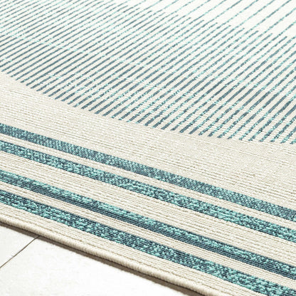 Nabil Slate Blue Outdoor Area Rug