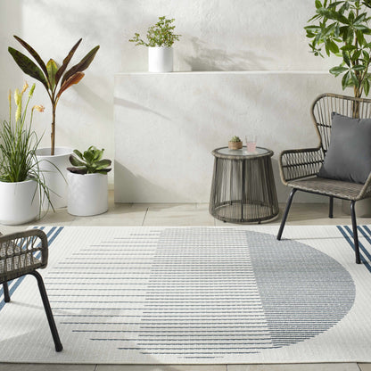Nabil Midnight Blue Outdoor Area Rug