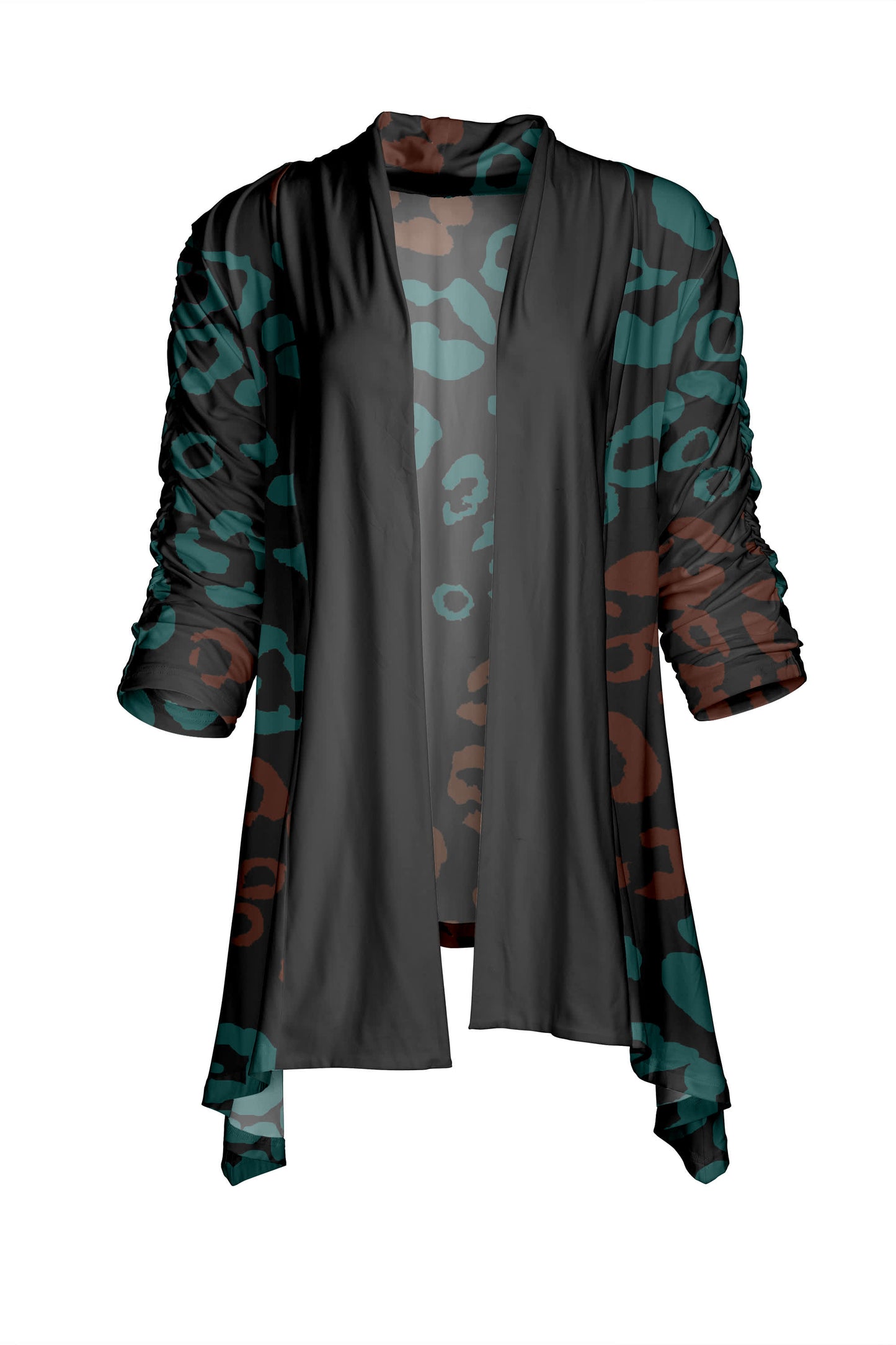 Teal Black Tribal Abstract-