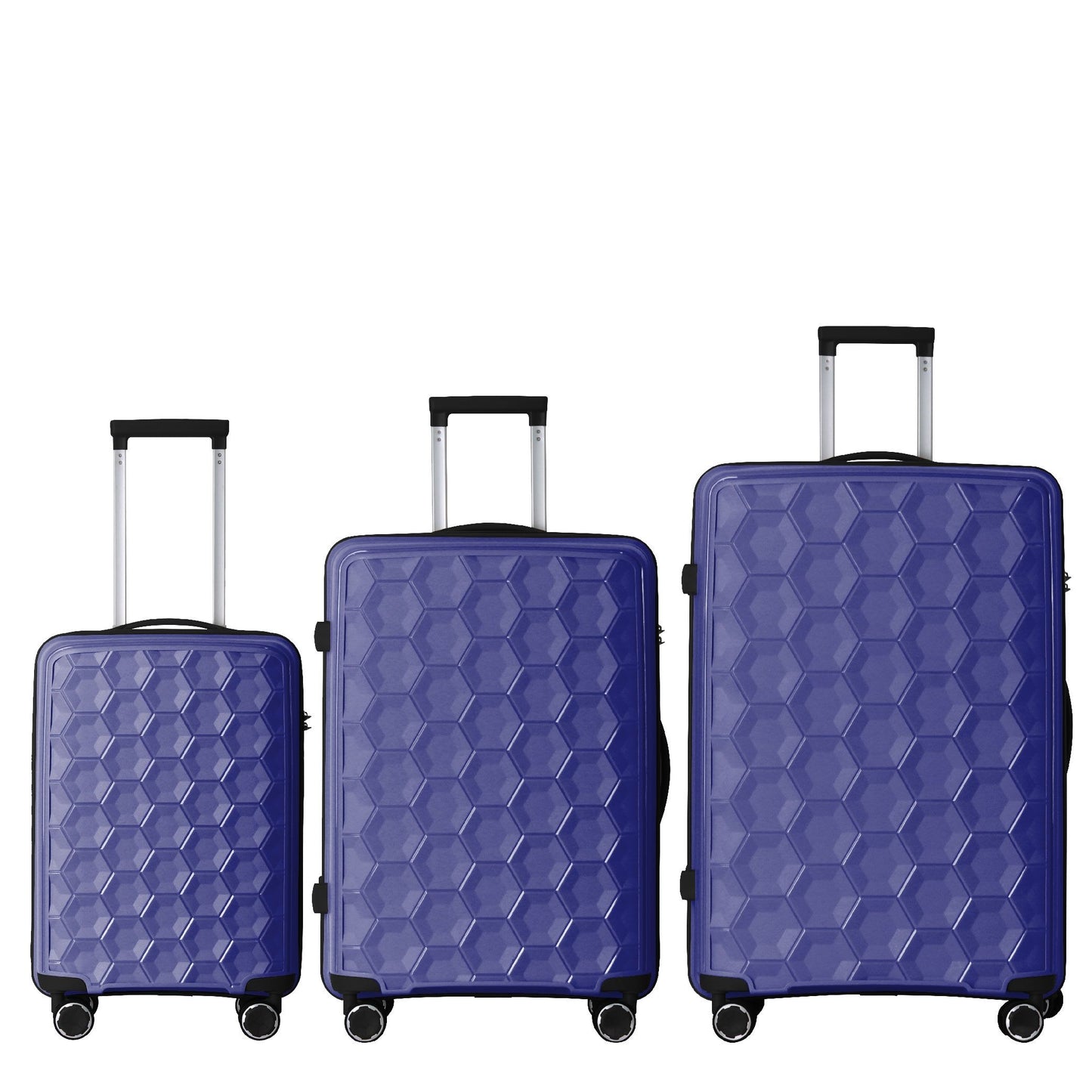 4 Supply 3-Piece Luggage Set Travel Lightweight Suitcases With Rolling Wheels, Tsa Lock & Moulded Corner, Carry On Luggages For Business, Trip, (20"/24"/28")