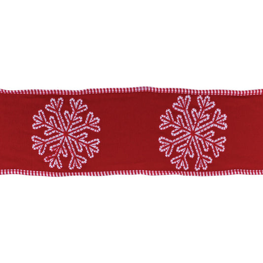 Melrose International Snowflake Outline Ribbon 4" x 5 yds.