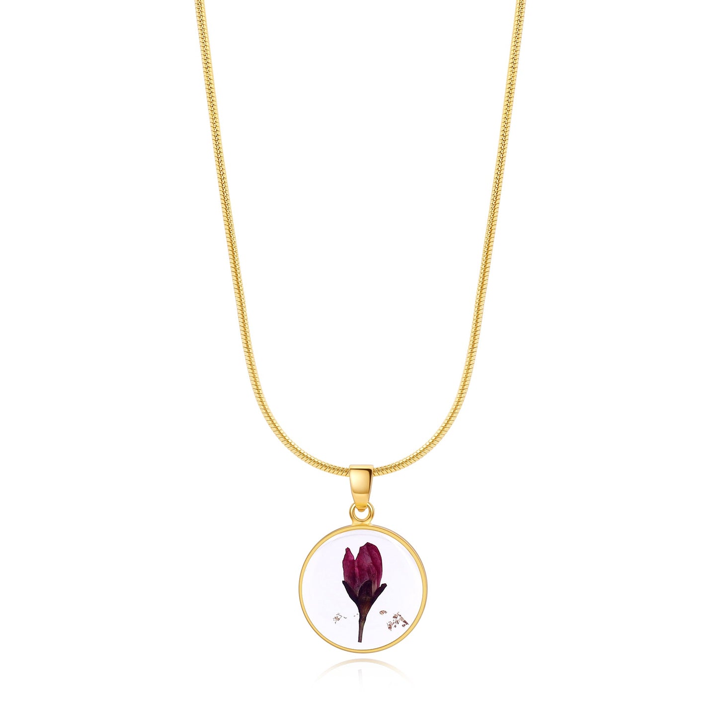 Mint & Lily Pressed Birth Flower Necklace