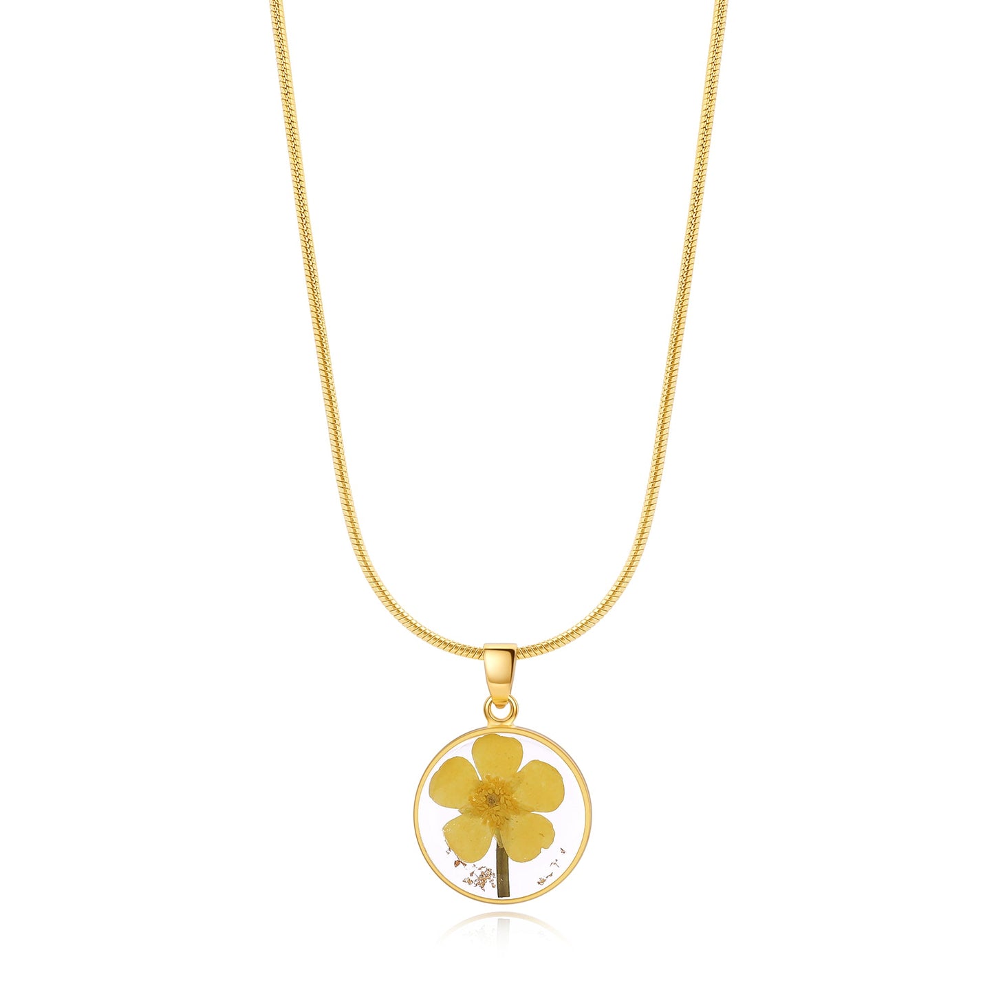 Mint & Lily Pressed Birth Flower Necklace