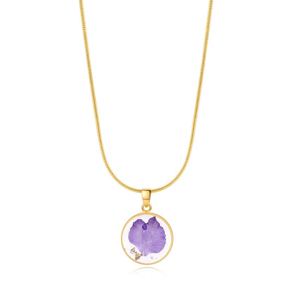 Mint & Lily Pressed Birth Flower Necklace
