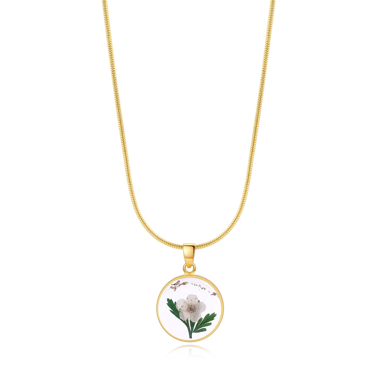 Mint & Lily Pressed Birth Flower Necklace