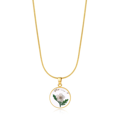 Mint & Lily Pressed Birth Flower Necklace