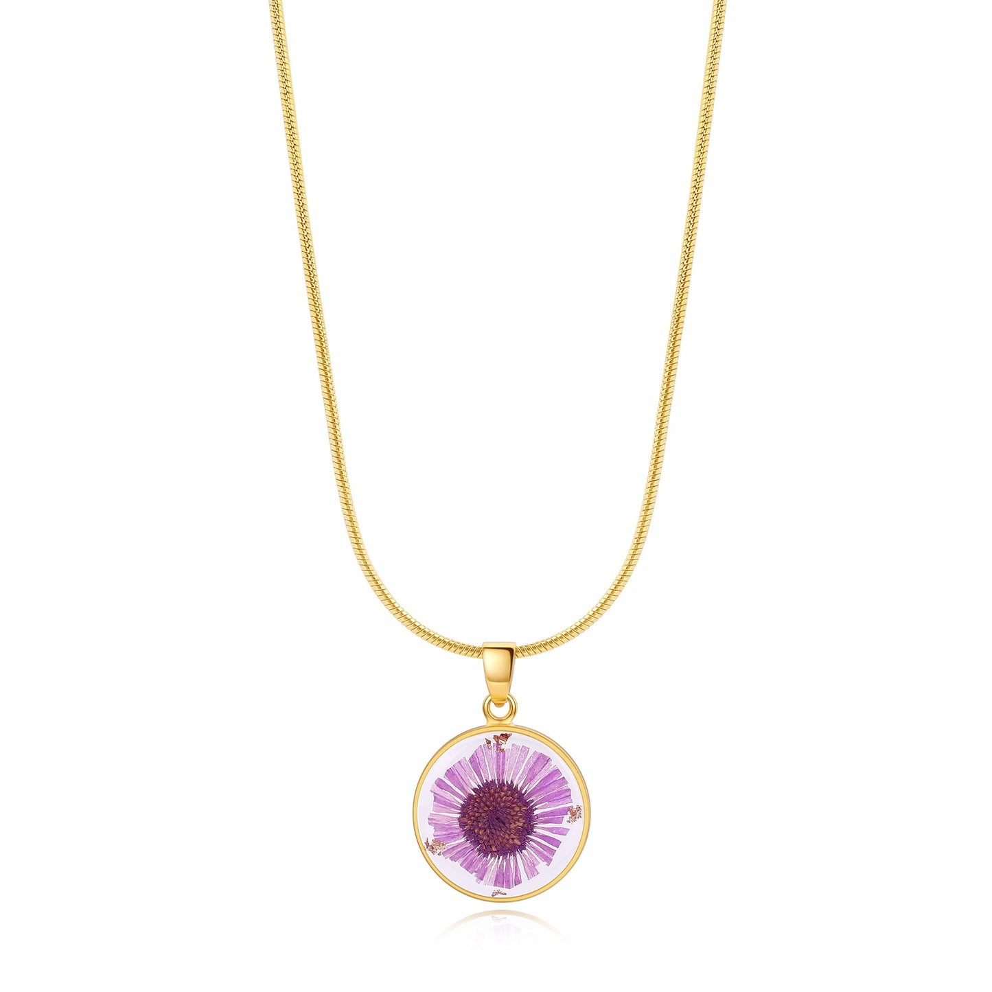 Mint & Lily Pressed Birth Flower Necklace