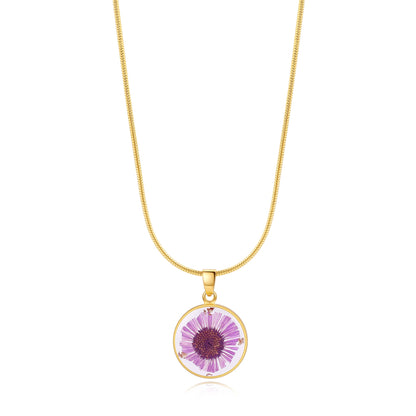 Mint & Lily Pressed Birth Flower Necklace