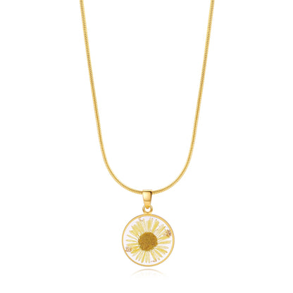 Mint & Lily Pressed Birth Flower Necklace